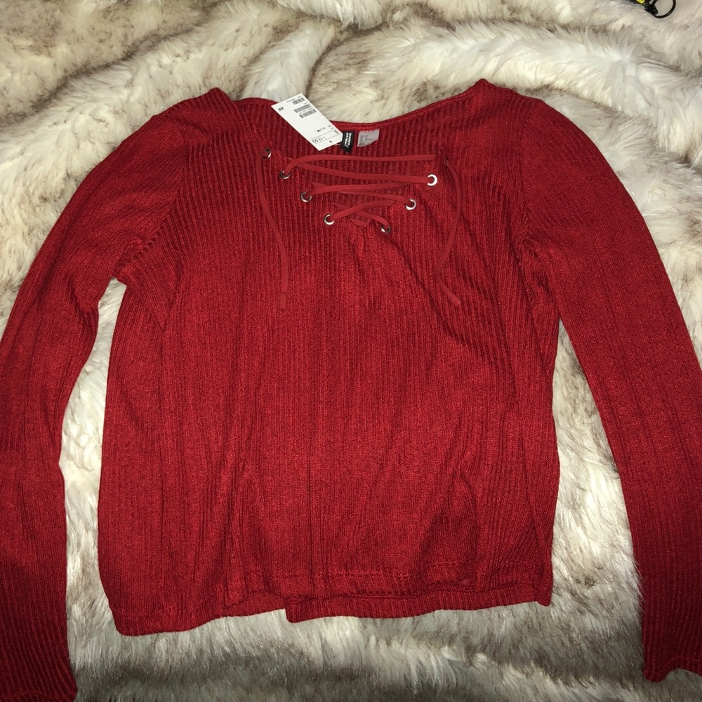 H&M Lace up Crop Top